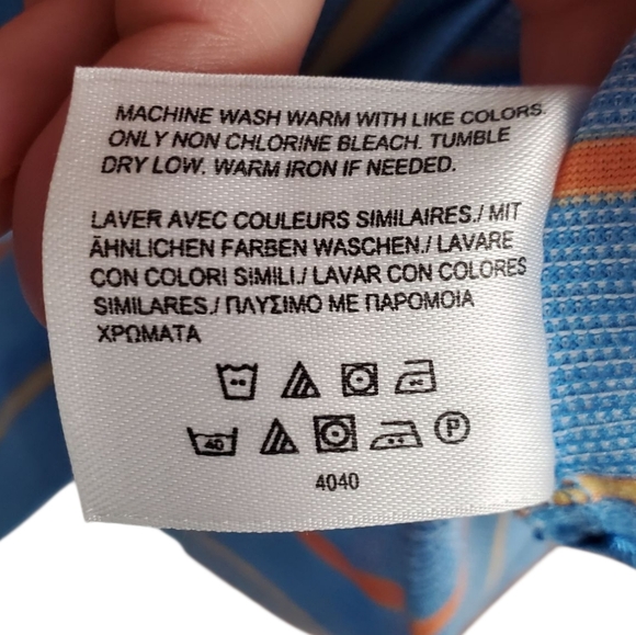Brooks Brothers Blue and Orange Striped Polo Shirt. MED - Picture 5 of 8